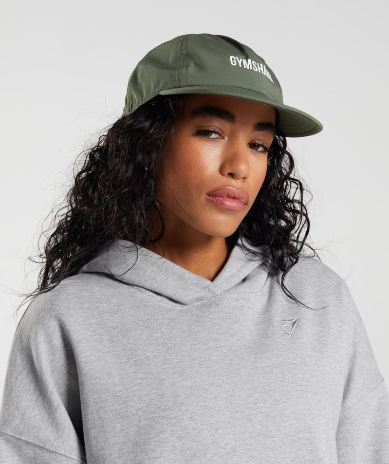 Gymshark Flat Peak Caps Olive | NZ 2DUCAV